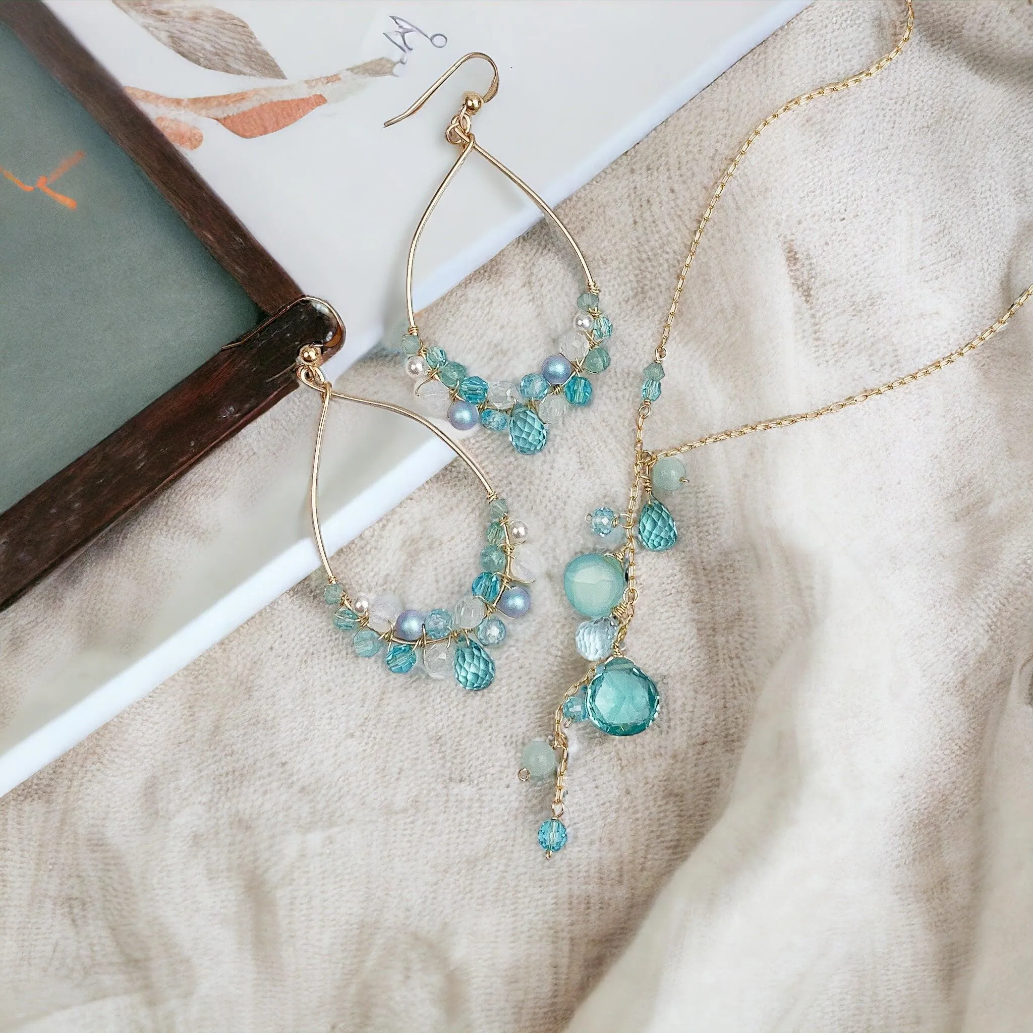 Seaglass Serenity: Aqua Quartz Collection