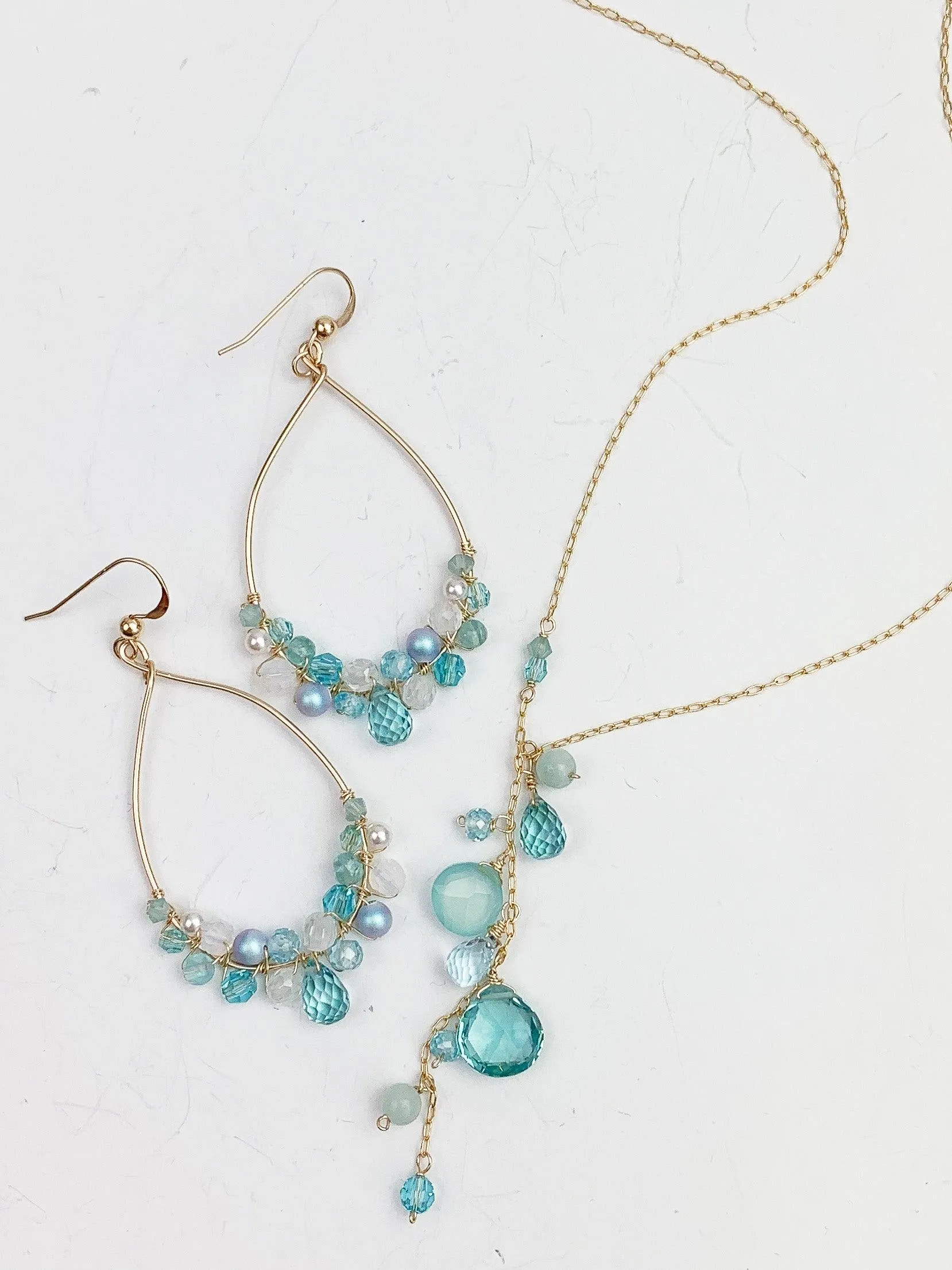 Seaglass Serenity: Aqua Quartz Collection