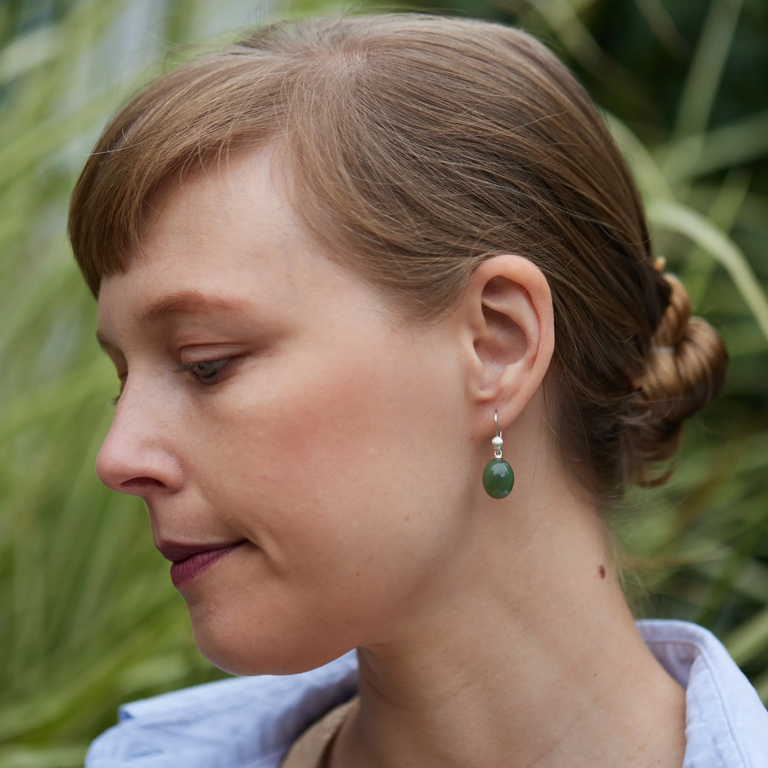 Seagrass   Shell Jade Ruthie B. Earrings