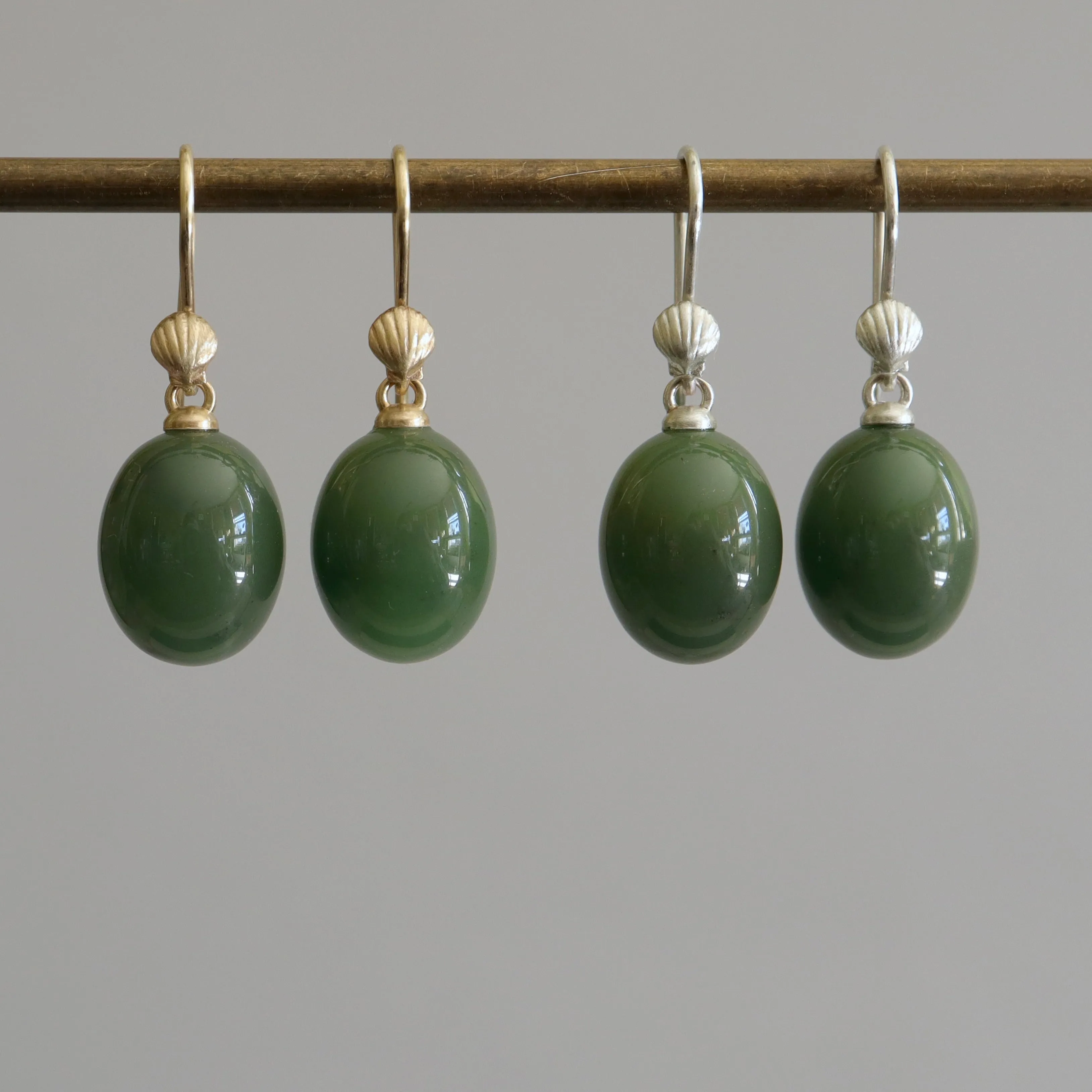 Seagrass   Shell Jade Ruthie B. Earrings