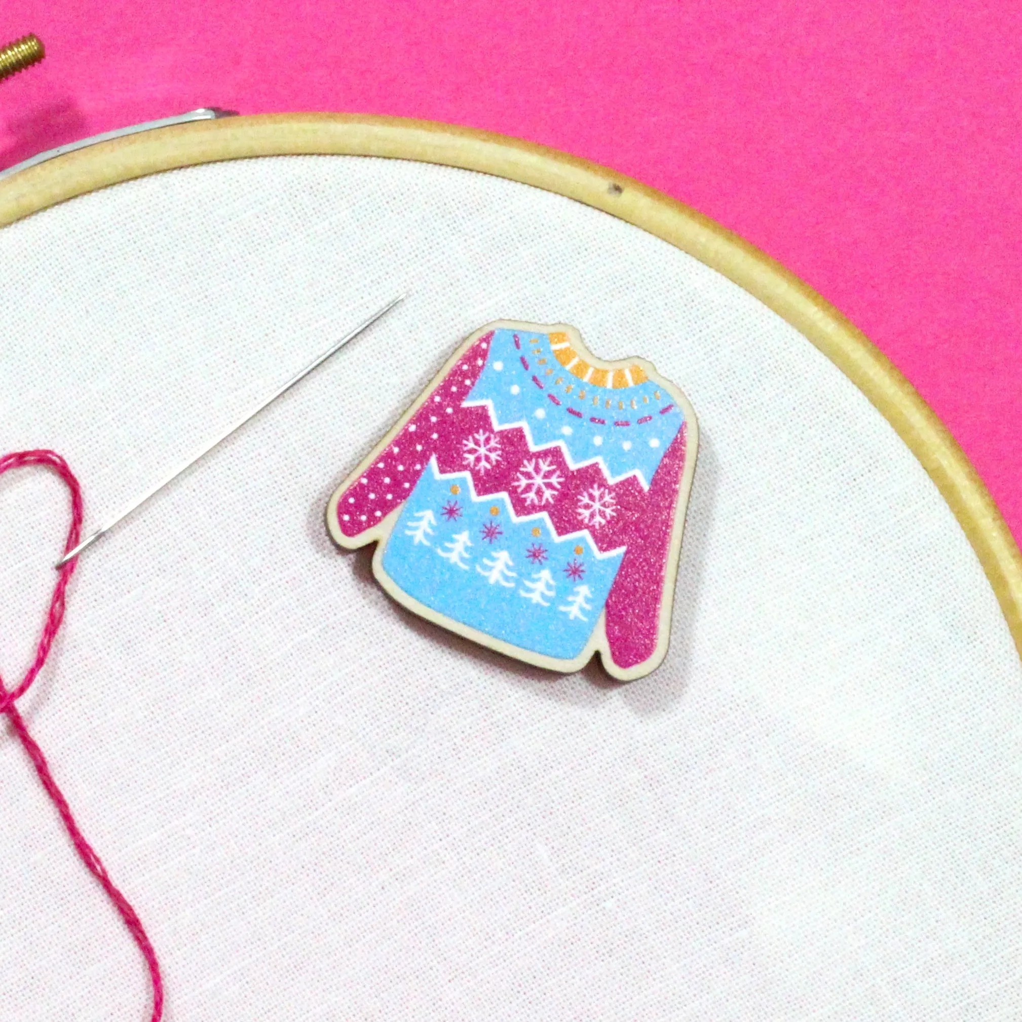 SECONDS Christmas Jumper Needle Minder