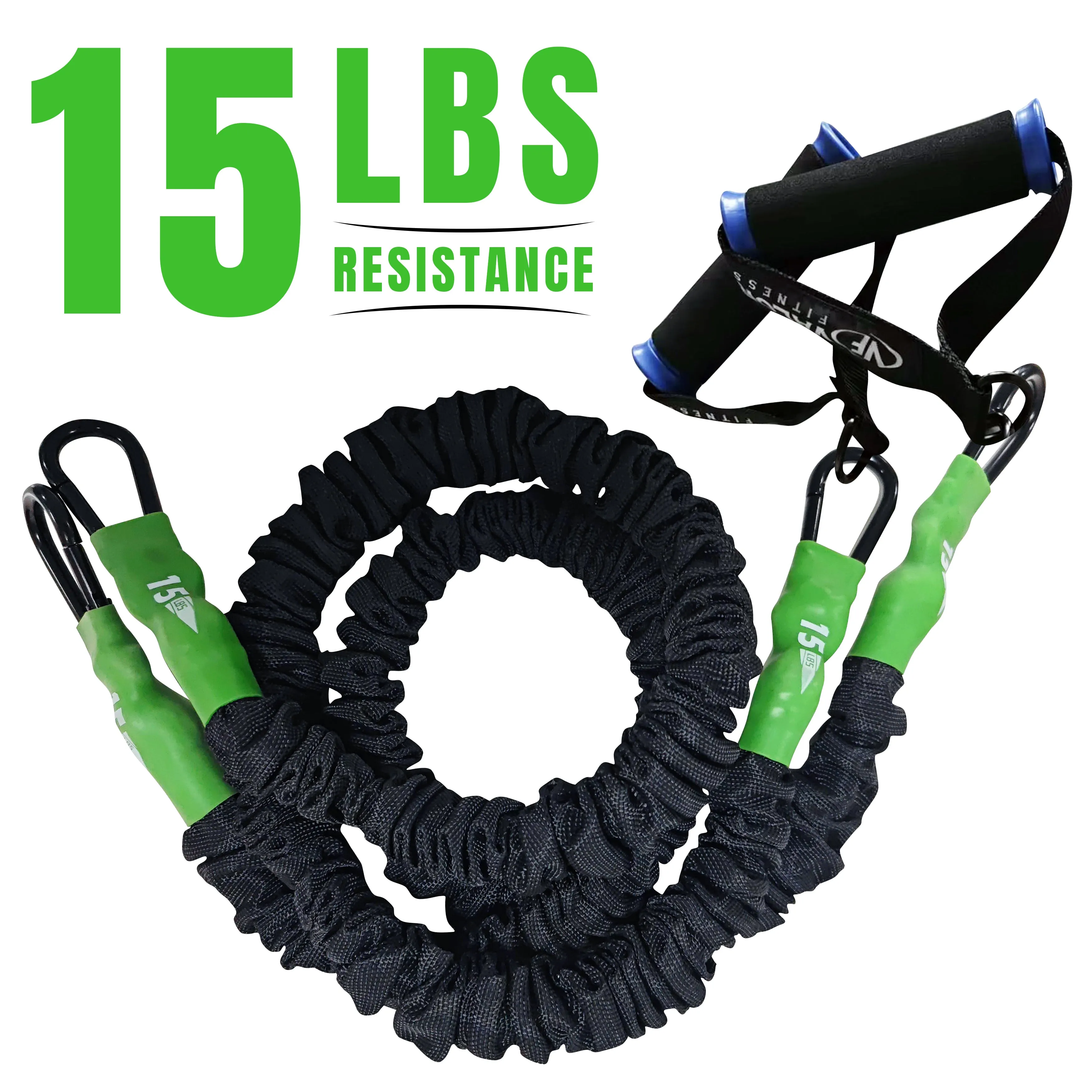 Short Resistance Bands with Handles (Multiple Sizes)