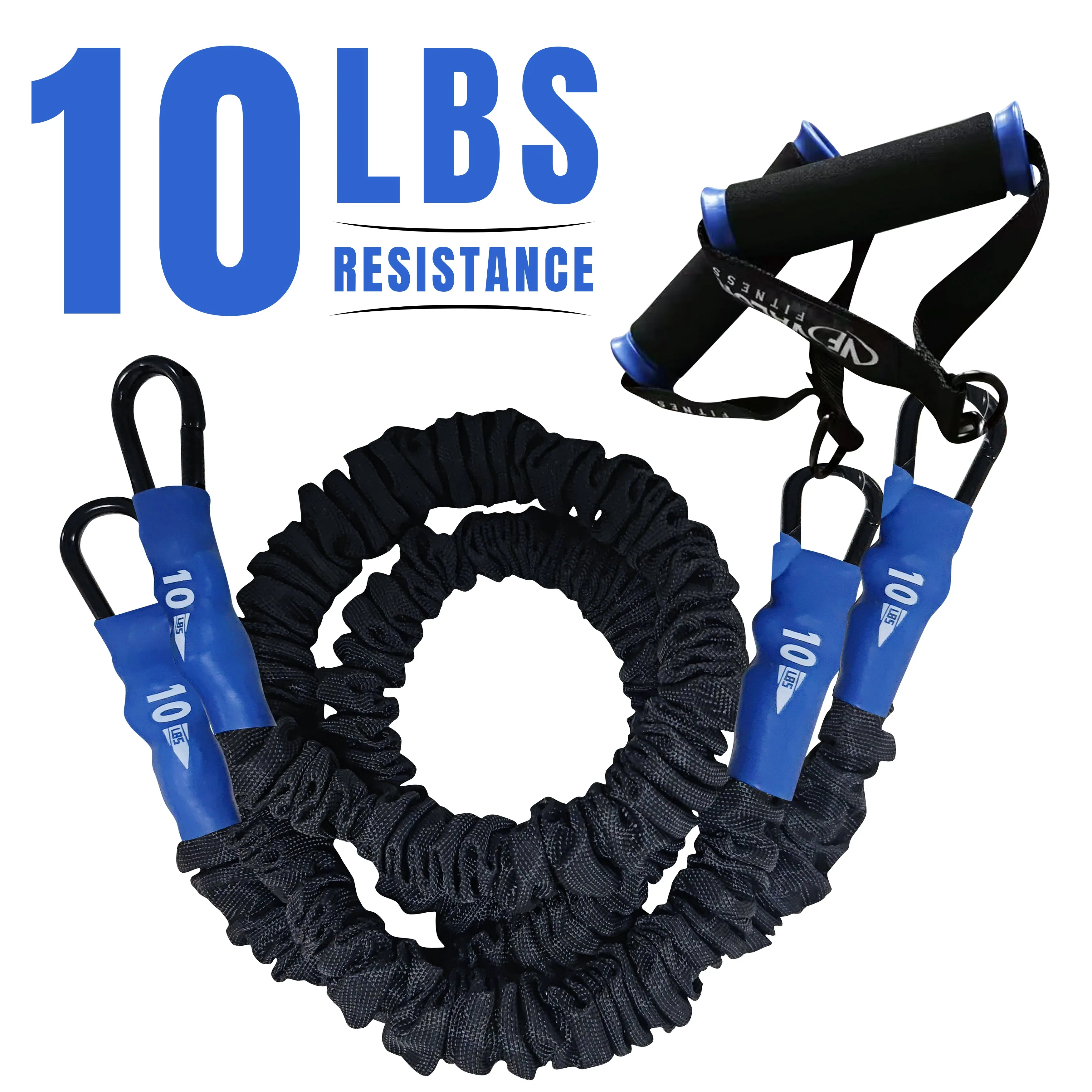 Short Resistance Bands with Handles (Multiple Sizes)