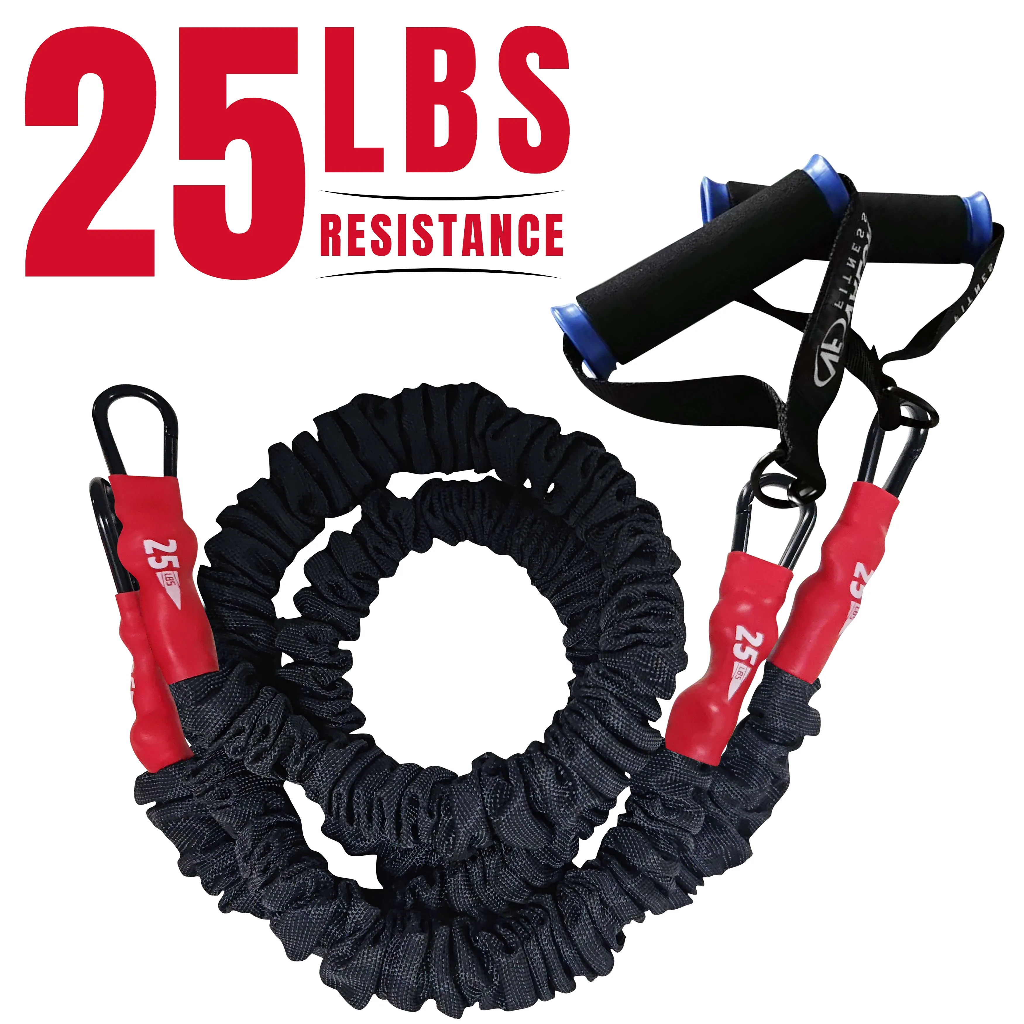 Short Resistance Bands with Handles (Multiple Sizes)