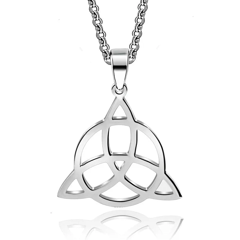 SISSLIA Fashion Stainless Steel Silver Color Chain Letter Hollow Cross Pendant Necklaces For Women