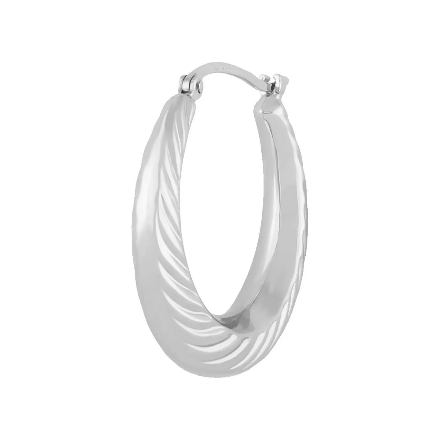 Sterling Silver Shell Hoop Earrings