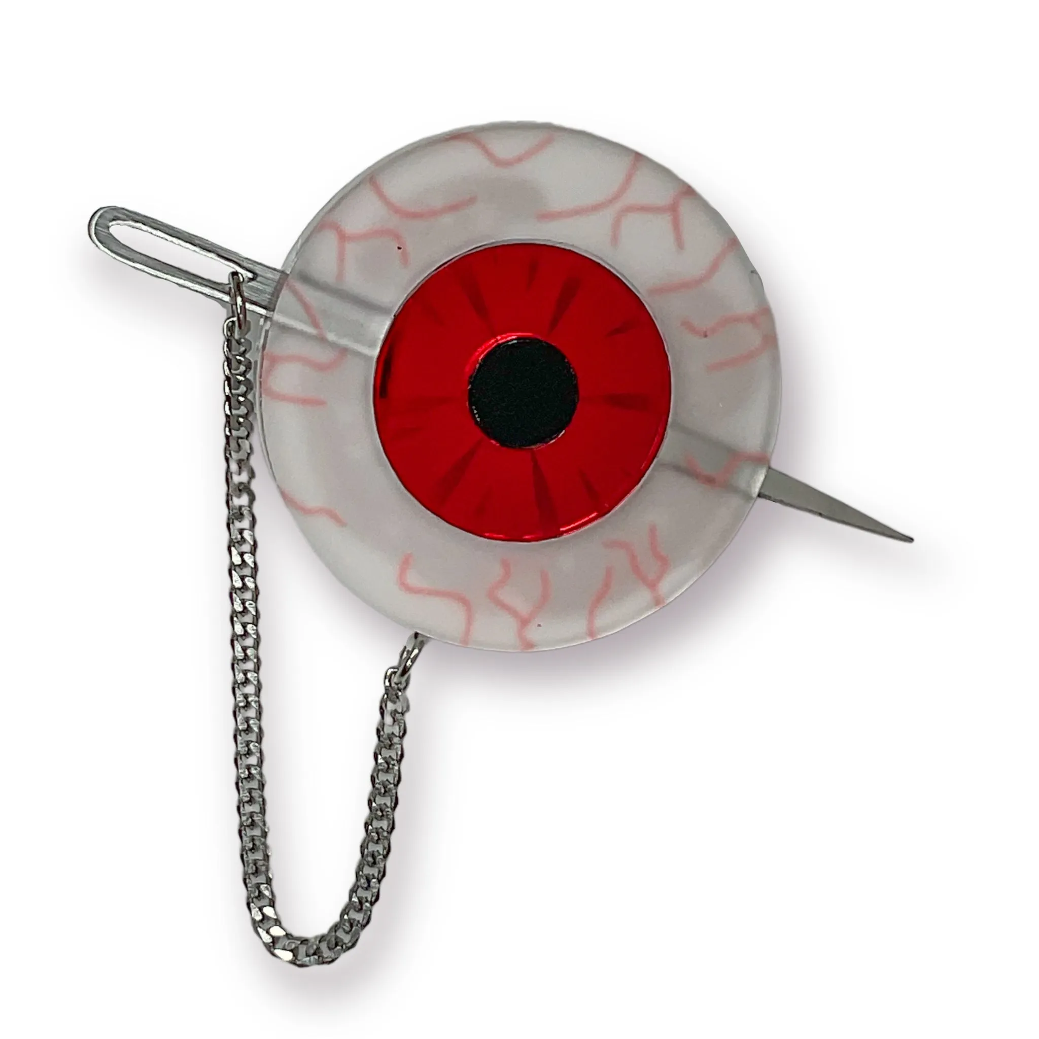 Stick A Needle In My Eye Brooch in Red by Vinca