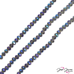 Thunder Polish Glass Strand 4x3mm in Queen of Atlantis