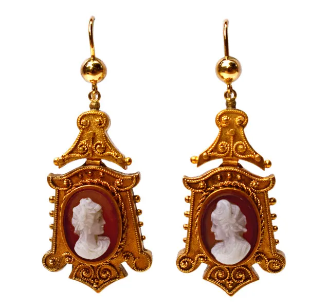 Victorian Hardstone Cameo Demi-Parure